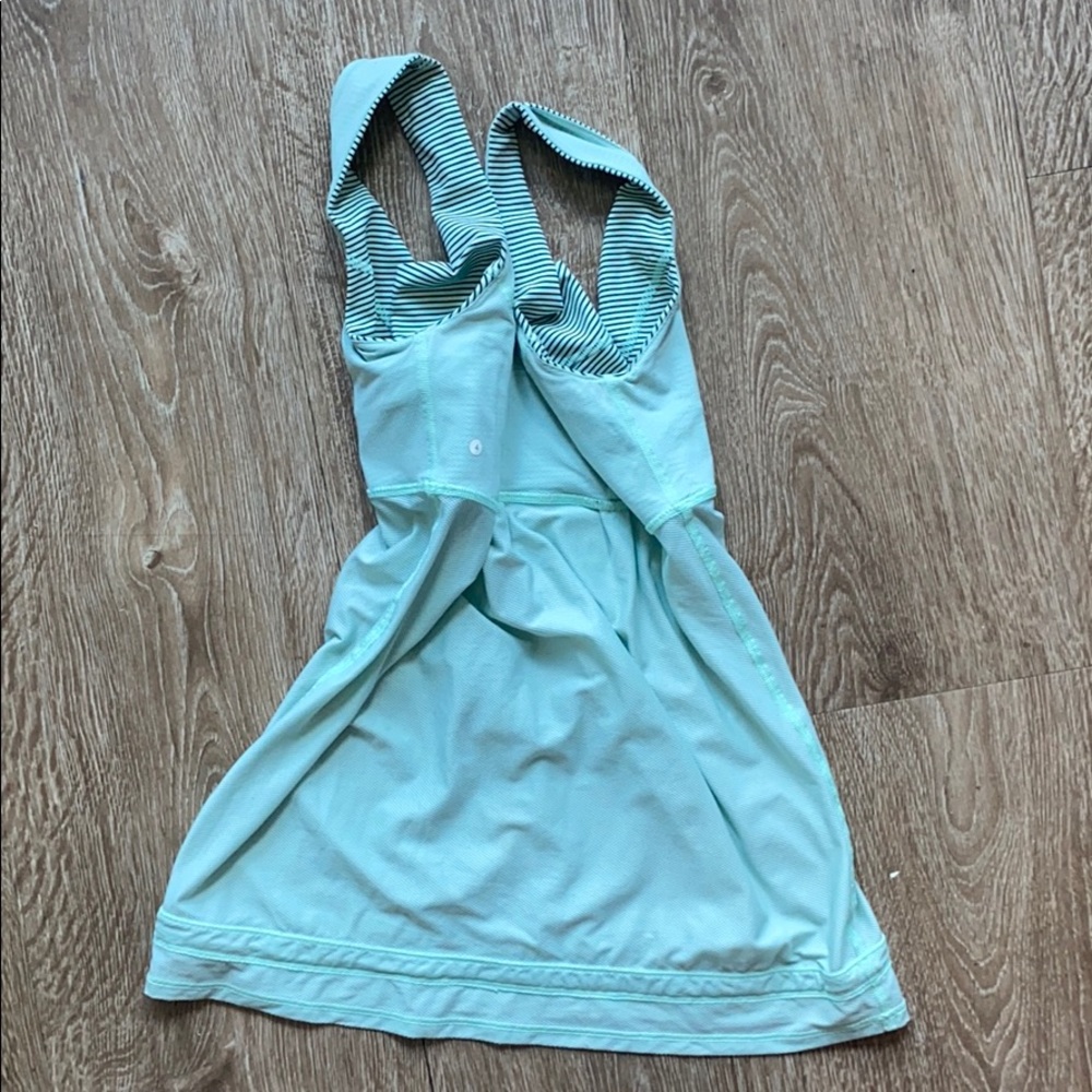 Tame Me Tank Teal Striped breathable workout - Picture 10 of 11
